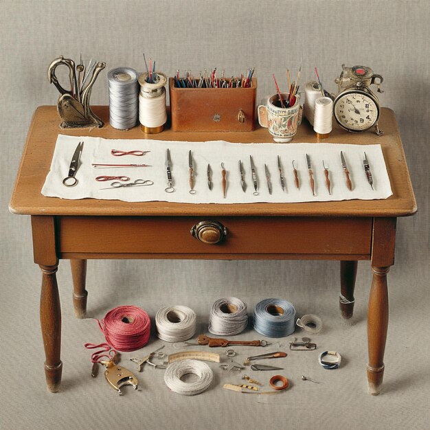 Мастерская с инструментами для вышивки